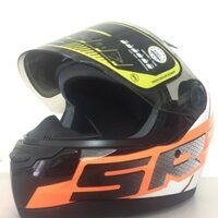 [Top bán chạy] MŨ (NÓN)  PHƯỢT FULLFACE ASIA MT136 LOGO TRẮNG CAM