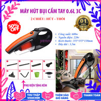 TOP máy hút bụi cầm tay GIÁ TỐT May Hut Bui Mini 2 CHIỀU HÚT- THỔI - portable handheld vacuum car cleaner - Công Suất Hút Bụi 600W Hút Nhiều Bụi Bẩn Thiết Kế Nhỏ Gọn Dễ Dàng Di Chuyển Bảo Hành 1 Đổi 1 Tại Yenny [bonus]