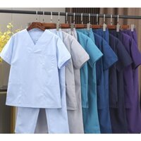 [top + Quần Lót] Đồng Phục Y Tá / Y Tá Bằng cotton Nguyên Chất