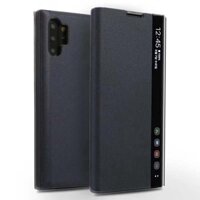 Topewon Bao da nắp gập tráng gương trong suốt thông minh cho Samsung S9 S10 S20 Plus Ultra Cover