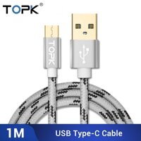 TOPK AN09 Micro USB 1m Nylon Micro Cáp Sạc Chân Cắm mạ Vàng microCable dành cho Samsung Galaxy Samsung Galaxy s7 Edge Xiaomi 4 Redmi Note 4 Huawei P8 OPPO F9 Rs9 Plus Vivo X 21-intl