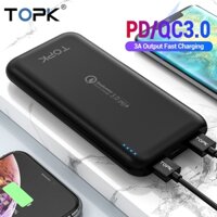 TOPK Sạc dự phòng cổng USB hỗ trợ sạc nhanh PD QC3.0 QC2.0 cho Huawei P20 Samsung S8 Xiaomi Oppo Vivo X21 - INTL - Phân phối bởi TOPK VIỆT NAM