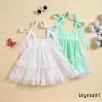 Topmall Đầm Xoè tulle Sát Nách Chấm Bi Cho Bé Gái 6 Tháng-4 Tuổi