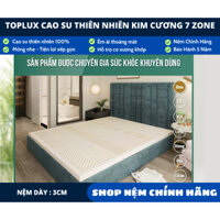 Topper cao su thiên nhiên kim cương 7zone [ 3cm ]