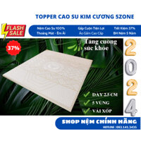 Topper cao su thiên nhiên kim cương 5zone [ 2,5cm ]