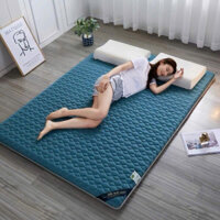 Topper đệm gấp gọn dày 4cm vải xơ đậu nành cao cấp kháng khuẩn trải giường trải sàn tiện lợi