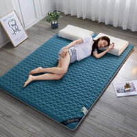 Topper đệm gấp gọn dày 4cm vải phi lụa cao cấp kháng khuẩn trải giường trải sàn tiện lợi