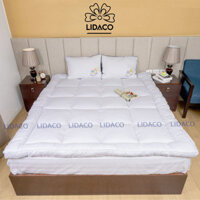 Topper làm mềm nệm LIDACO chuyên dùng khách sạn vải cotton chuẩn dày 7cm - Trắng - Cotton 100 - 1m4x2m