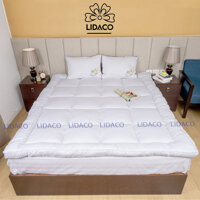 Topper làm mềm nệm LIDACO chuyên dùng khách sạn vải cotton chuẩn dày 7cm - Trắng - Cotton 100 - 1m2x2m
