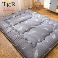 Topper nệm Nhật dày 8cm màu xám lông vũ đủ size 1mx2m,1m2 x 2m,1m4 x 2m,1m6 x 2m,1m8 x 2m, tấm bảo vệ đệm êm ái