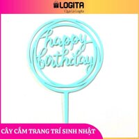 Topper Que Cắm Chữ Happy Birthday Mica Trang Trí Quà Tặng Sinh Nhật, Bánh Kem Sinh Nhật, Nhiều Mẫu Lựa Chọn Toppercake - Style 2