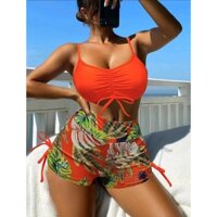 Topsports Đồ Bơi Không Vòng Thép Có Miếng Lót Ngực bikini Chất Lượng Cao Châu Âu Mỹ Màu Trơn Gợi Cảm Boxer Đi Biển bikini Nữ Chia 2 Mảnh Đồ Bơi Thường Ngày