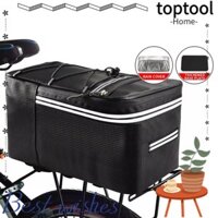 Toptool Touring Pannier, 12L có nắp mưa Túi ngồi sau xe đạp, Túi du lịch sọc phản quang dung tích lớn chống thấm nước Xe đạp