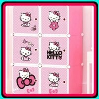 TopTop Tủ nhựa ghép 6 ô hồng kitty