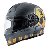 TORC Men's Full Face helmet (Flat Grey Nuke, Large)