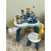 [Tốt Cho Bé] Bộ bàn xây dựng lắp ráp lego 2020 + 252 chi tiết trượt lớn chạy pin - Hàng Ship Ngay