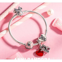 Tốt Nhất Bán Cửa Hàng Pandora Disney Vòng Đeo Tay Mickey Minnie Tình Yêu Ngọt Ngào Món Quà Ngày Valentine Phụ Nữ Đồ Trang Sức Sẵn Sàng Cổ Thời Trang Phong Cách Mới Aas031 99PA