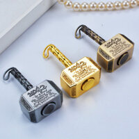 Tốt nhất Boutique # Thor's Hammer Đầu ngón tay Gyro Giải nén Cổ điển Hợp kim kim loại Ngón tay Búa Vật thần kỳ Mặt Dây chuyền chìa khóa xoay Đồ chơi ngày