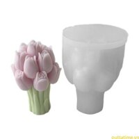 Tốt Nhất Nhựa Đẹp Khuôn Silicon Đồ Trang Trí Khuôn Hoa Tulip Bó Hoa Hình Tượng Khuôn Silicon Khuôn Thủ Công