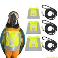 Tốt Nhất Thú Cưng Chim Vest Vải Chống Thấm Nước Huấn Luyện Thoải Mái Quần Áo Chim Phụ Kiện Vẹt Vest Có Dây Xích Phản Quang