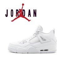 Tốt Nhất Nike_Air_Jordan_4_Retro_White Giày Sneaker Nam Giày 308497 100 Bóng Rổ Nữ 36-46