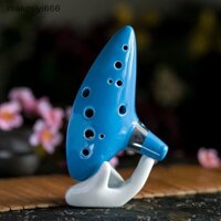 Tốt Ocarina, 12 Tông Màu Alto C Gốm Ocarina Nhạc Cụ Với Sách Bài Hát Dây Cổ Dây Cổ Túi Mang Theo, Xanh Tốt