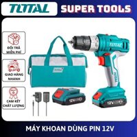 TOTAL Máy khoan dùng pin 12V TDLI1222 kèm pin sạc HÀNG CHÍNH HÃNG