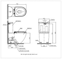 TOTO CS761PDW8 – Bồn cầu thông minh nắp rửa điện tử TCF6632A