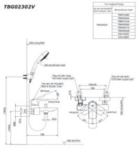 TOTO TBG02302V TBW01010A – Vòi sen tắm