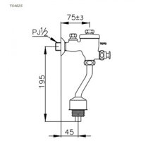 TOTO TS402S – Van xả tiểu nhấn