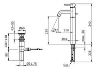 TOTO TX116LESN – Vòi lavabo cổ cao nóng lạnh