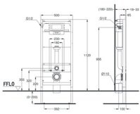 TOTO WH045D – Két nước bồn cầu âm tường