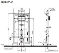 TOTO WH172AAT – Két nước bồn cầu âm tường