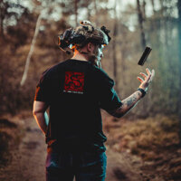 Tough Guy Club Ronin Chiến Thuật Huy Hiệu Cổ Tròn Tay Ngắn Áo Thun Quân Đội Quạt Phong Cách Thể Thao