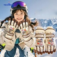 Toychest Crayon Shin Chan Găng Tay, Hoạt Hình Anime Trẻ Em Găng Tay Trượt Tuyết, Nhung Mềm Làm Dày Giữ Ấm Mùa Đông Găng Tay Đi Xe