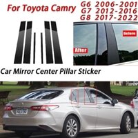 Toyota Camry Màu Đen Bóng Cửa Xe Ô Tô Cửa Trung Tâm Cột B C Trụ Cột Bài Miếng Dán Viền Gương Trang Trí Phim Cho Camry XV40 XV50 XV70 2006-2021 Phụ Kiện