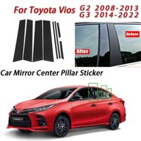TOYOTA Phim Dán Trang Trí Cửa Sổ Xe Hơi Màu Đen Bóng Cho Vios G2 XP90 G3 XP150 2008-2022
