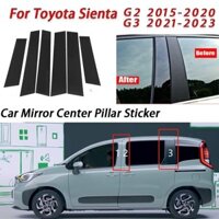 Toyota Sienta Bóng Đen Cửa Xe Ô Tô Cửa Sổ Trung Tâm Cột B C Trụ Cột Bài Miếng Dán Viền Gương Trang Trí Phim Cho Sienta G2 XP170 G3 XP210 2015-2023 Phụ Kiện