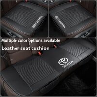 Toyota Sienta Car Đệm ghế mới Bộ ba mảnh da đục lỗ, đệm ghế da PU đa năng tất cả các mùa