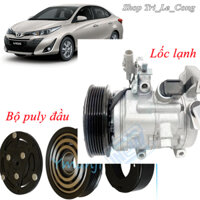 Toyota Vios 2018-2022 Lốc lạnh 6pk xe hơi ô tô mới cục máy nén khí điều hòa hàng bãi 2020 2019 2021 bộ puly đầu mặt hít