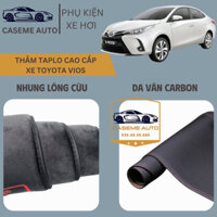 [TOYOTA VIOS] Thảm Taplo 3 Lớp Dành Cho Xe TOYOTA VIOS, Nhung Lông Cừu Và Da Vân Carbon Cao Cấp