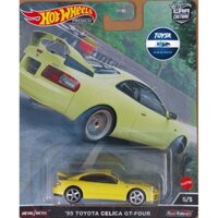 Toysk xe mô hình tĩnh Toyota Celica GT Four Hotwheels Premium Vàng tỷ lệ 1:64