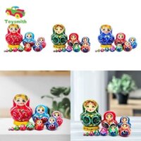Toysmith 10 Búp Bê Làm Tổ Nga Có Thể Xếp Chồng Đồ Thủ Công Truyền Thống Vẽ Tay Tổ Chúc Búp Bê Trang Trí Văn Phòng