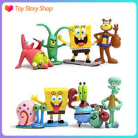 Toystoryshop Mô Hình SpongeBob SquarePants Cái/bộ 8 Món Đồ Chơi Hoạt Hình Cho Bé Trai Bé Gái Squidward Sandy Cheeks Patrick Star Mr. Krabs Đồ Trang Trí Bánh Sinh Nhật Cho Trẻ Em PVC Thống Hình Bộ Sưu Tập Quà Tặng Sinh Nhật Giáng Sinh Cho Trẻ Em