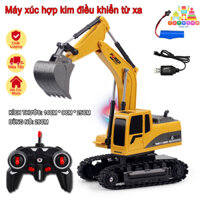 【ToyVINA】Xe công trình điều khiển từ xa – Máy đào mô phỏng 6 kênh, đồ chơi cho bé
