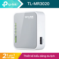 TP-Link Router wifi không dây 3G/4G (sử dụng USB) Chuẩn N 150Mbps TL-MR3020 nhỏ gọn - Hãng phân phối chính thức LazadaMall