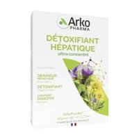 Tpbvsk thải độc gan Arkopharma Detoxifiant Hepatique, Hộp 20 ống