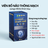 TPBVSK Viên Bổ Não Thông Mạch Ginkgo Brain Max Hộp 30 viên_Hỗ trợ hoạt huyết, giúp ngủ ngon, sâu giấc