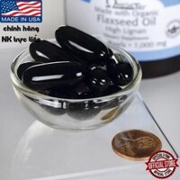 TPCN Omega 369 Flaxseed Oil SWANSON Mỹ - Đẹp da, chống lão hóa, cân bằng nội tiết, dưỡng ẩm và giải độc gan 200 viên