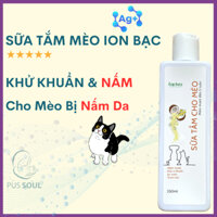 Tp.HCM - Sữa Tắm Trị Nấm Cho Mèo - Công Nghệ Ion Bạc Sát Khuẩn, Hỗ Trợ Điều Trị Nấm, Ngừa Nấm Cho Mèo Hiệu Quả - PusSoul